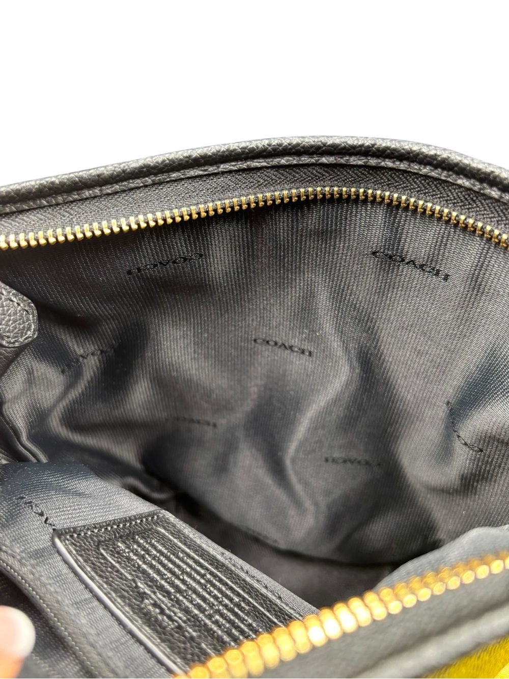 COACH Prairie Rivets Studded Pebbled Leather Dufflette Crossbody Bag Black - Picture 10 of 10